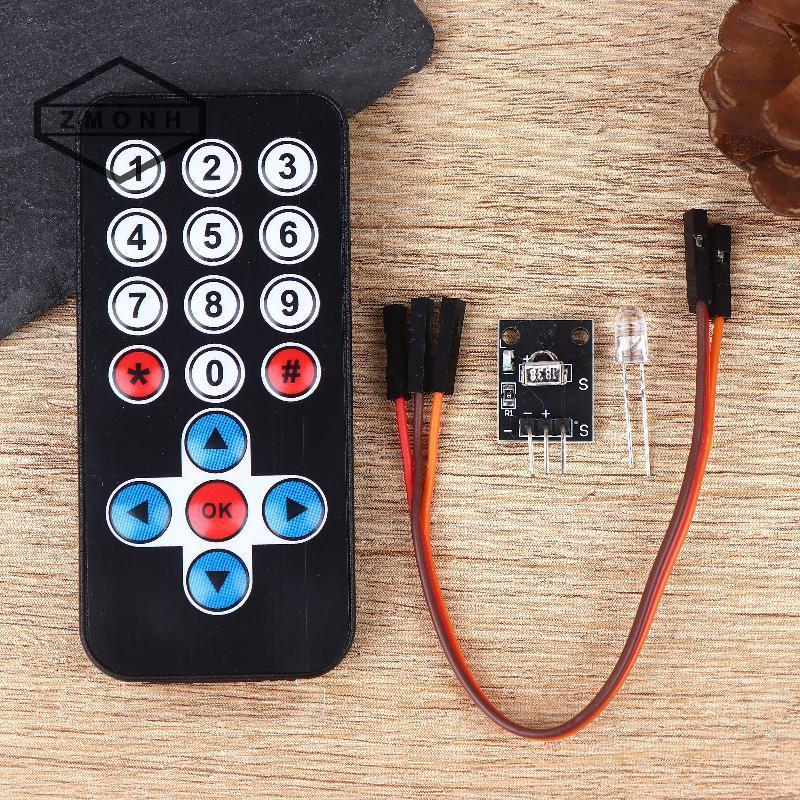 ZMONH 1 Bộ HX1838 Mô-đun điều khiển từ xa hồng ngoại không dây Mô-đun thu hồng ngoại Bộ DIY HX1838 C