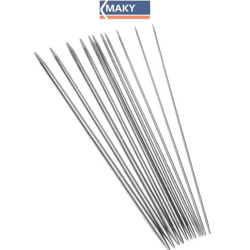 MAKY 5 Bộ Kim Đan Inox DIY Áo Len Dệt Đan Dụng Cụ May VN