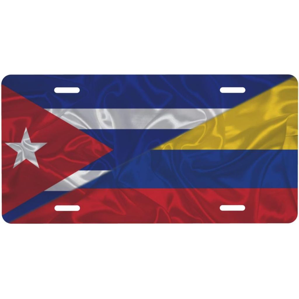 Cuba Cuba Cuba Cuba và Colombia Colombia Cờ Tam Giác Biển Số Dành Cho Nam Nữ Cá Tính Trang Trí Xe Ph