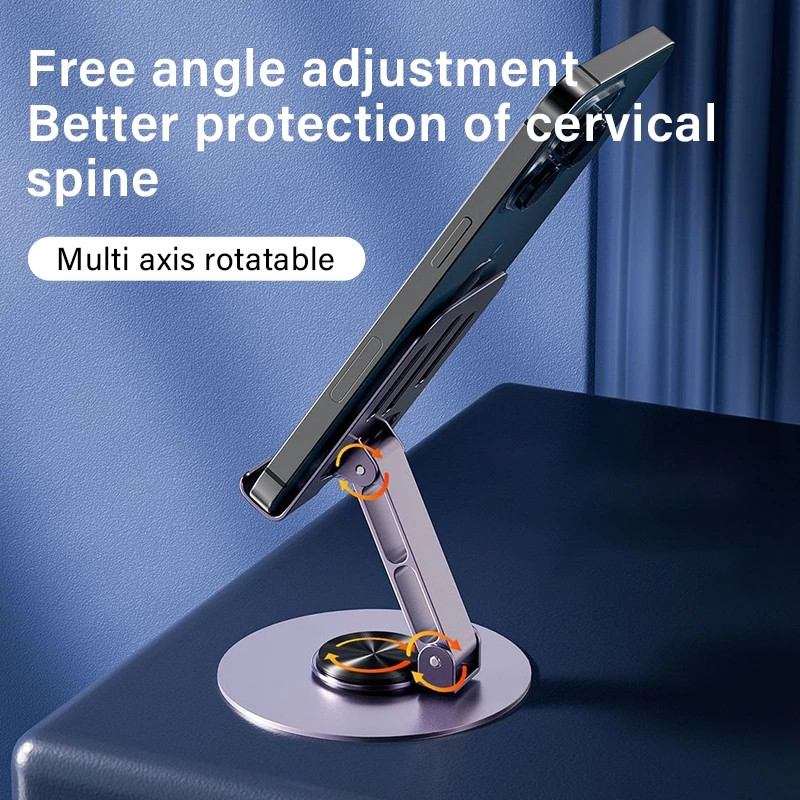 Giá Đỡ Điện Thoại Máy Tính Bảng Để Bàn Kim Loại Xoay 360, Chắc Chắn Có Thể Gấp Gọn | BigBuy360 - bigbuy360.vn
