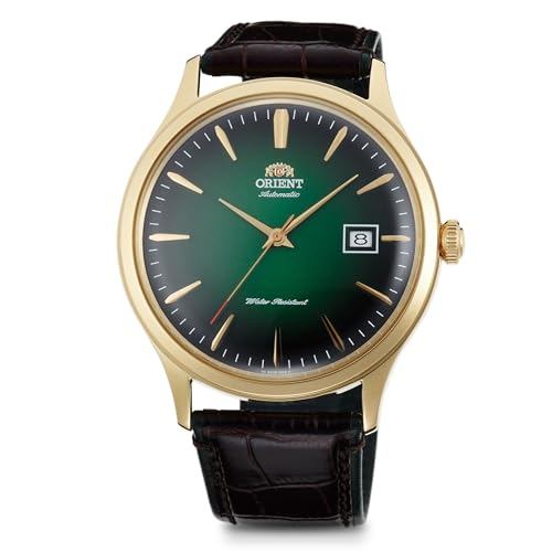 ORIENT Bambino Men's Automatic Mechanical Watch, Green Dial, SAC08002F0, Manufacturer Warranty