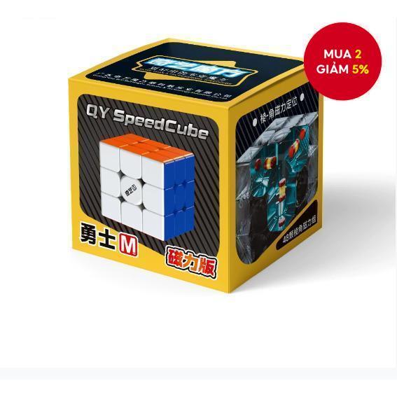 Qiyi Warrior Magnetic M3x3 Khối lập phương ma thuật 3x3 Khối tốc độ UV Phủ khối xếp hình