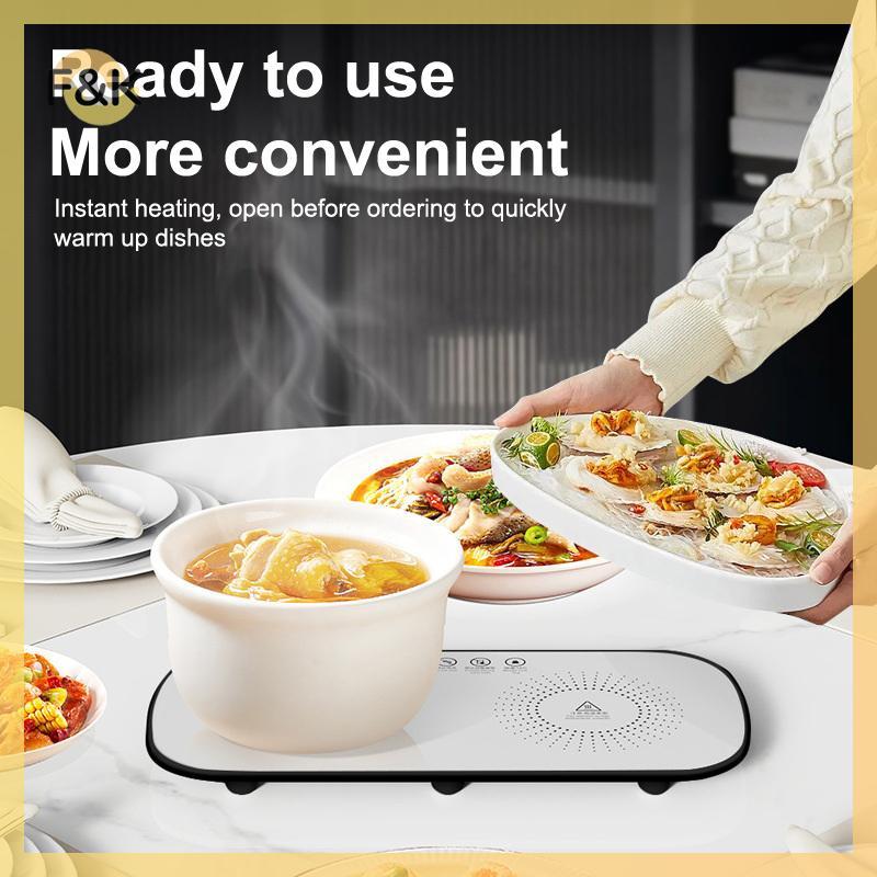 Khay hâm nóng thực phẩm điện F & K – Nhiệt độ không đổi, Đĩa sưởi nhanh cho bát đĩa ấm.