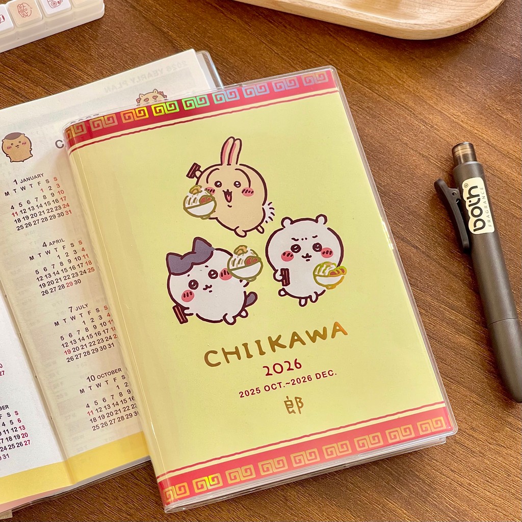 Chiikawa chiikawa Lịch Sách 2026 Truyện Tranh Dễ Thương Tháng Học Sinh Kế Hoạch Hàng Tuần Sổ Tay Sổ 