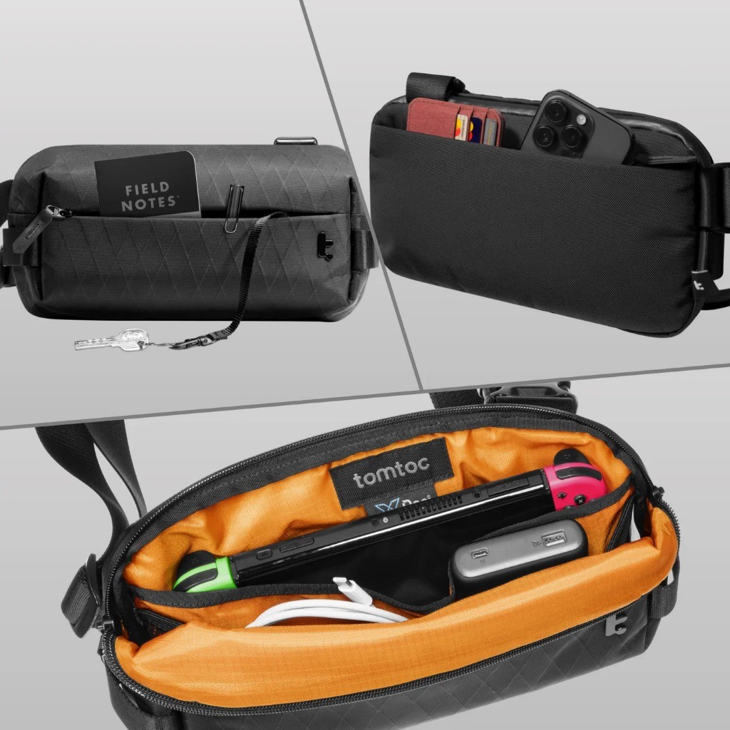 Túi đeo chéo đựng phụ kiện Tomtoc Compact EDC X-pac Sling Bag chính hãng, kháng nước tốt, bền bỉ | BigBuy360 - bigbuy360.vn
