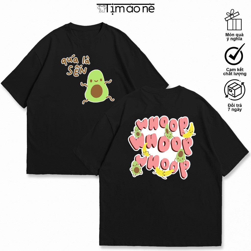 Áo Thun Quá Là Sến 2 Mặt, Áo Thun Bơ Cute Jenny Huỳnh, Áo Thun Jenny Huynh Chuối Cute. Áo Cotton. Ha