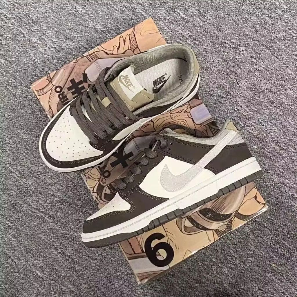 Giày Nike Dunk Low mocha màu nâu retro phối ren chống trượt thấp dành cho nam và nữ. OCYR