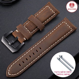  Dây Đồng Hồ Da Bò Size 18  20 22 24mm – Dây Đồng Hồ da bò BO-17 tặng kèm chốt thông minh 