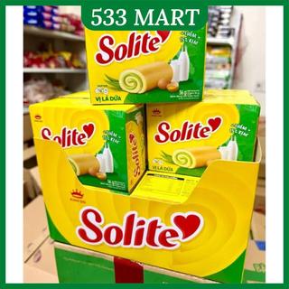   HỘP MINI 36G  Bánh Solite Bông Lan Cuộn Kem Vị Lá Dứa hộp mini 36g 