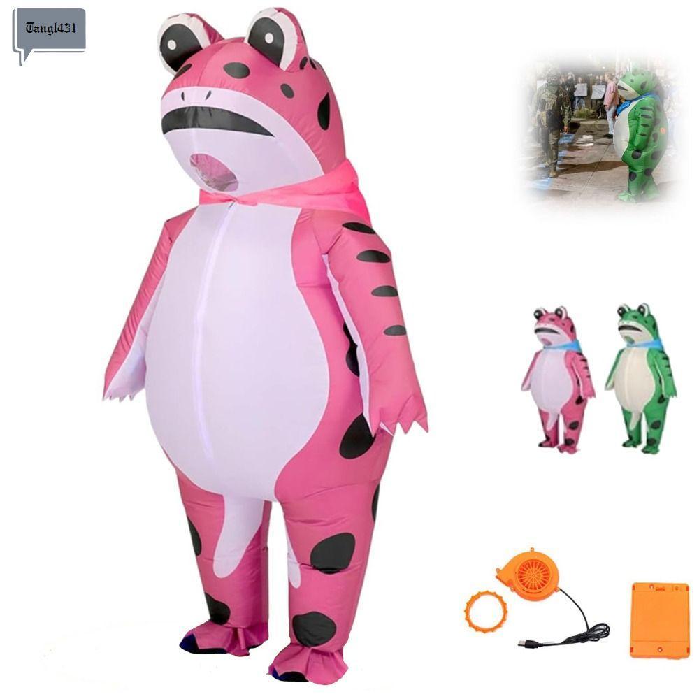 NIFINE Trang phục ếch thổi vui nhộn cho cosplay và tiệc hàng năm, bộ cha mẹ-con trong suốt mặt ếch d