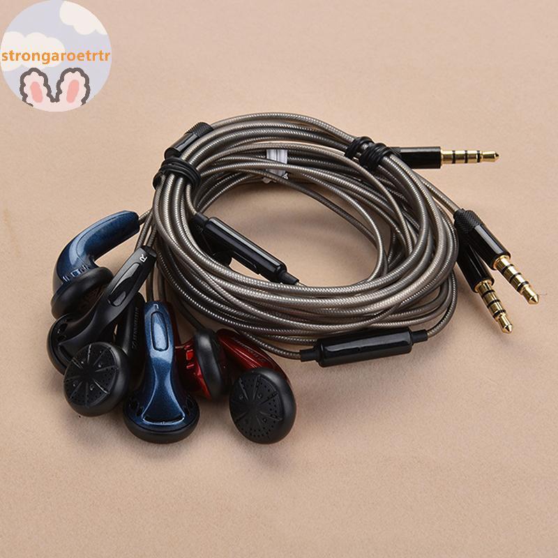 Strongaroetrtr DIY MX500 Tai nghe đầu phẳng âm trầm nặng Tai nghe có Mic Tai nghe thể thao học tập c