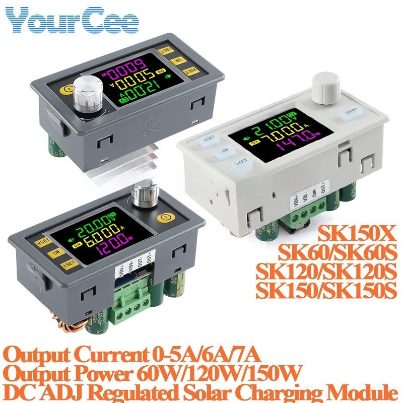 SK150 SK120 SK60 SK150S Buck Boost Converter 150W 120W 60W CNC CC CV MPPT Power DC Mô-đun sạc năng l