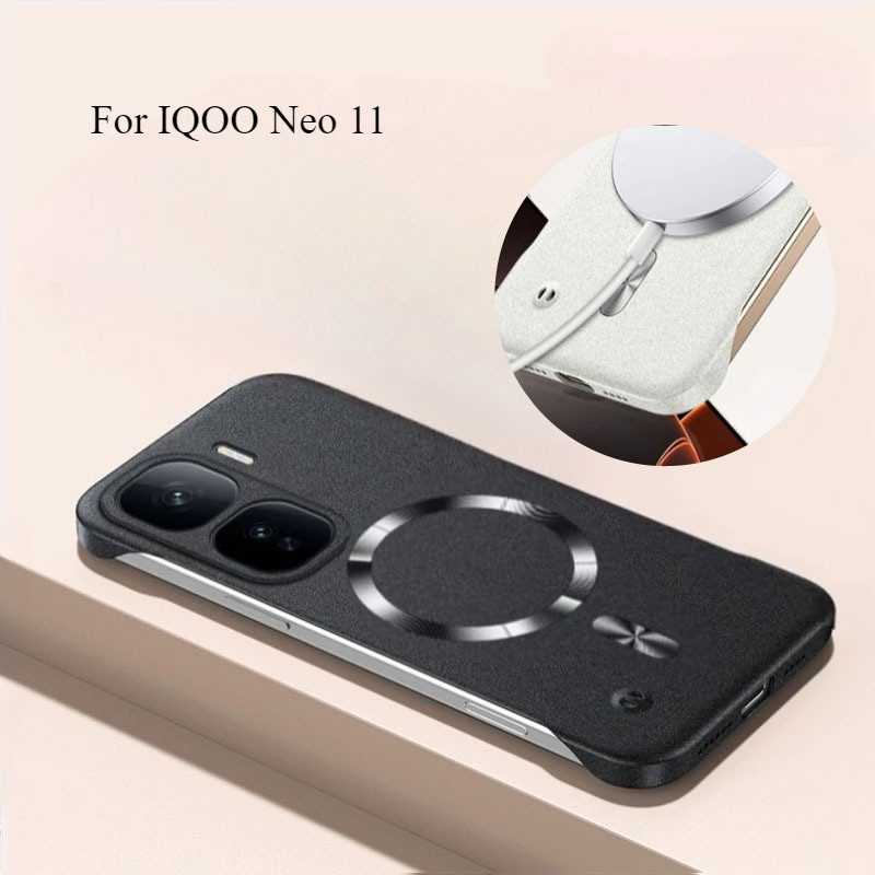 Dành Cho IQOO Neo 11 Ốp điện thoại Chống Sốc Từ Tính Cho IQOO Neo11 Sạc Không Dây Cứng PC