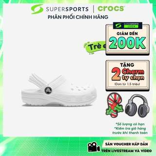  Giày Clog Trẻ Em Crocs Classic - Trắng - 206991-100 ADS02 LS300 