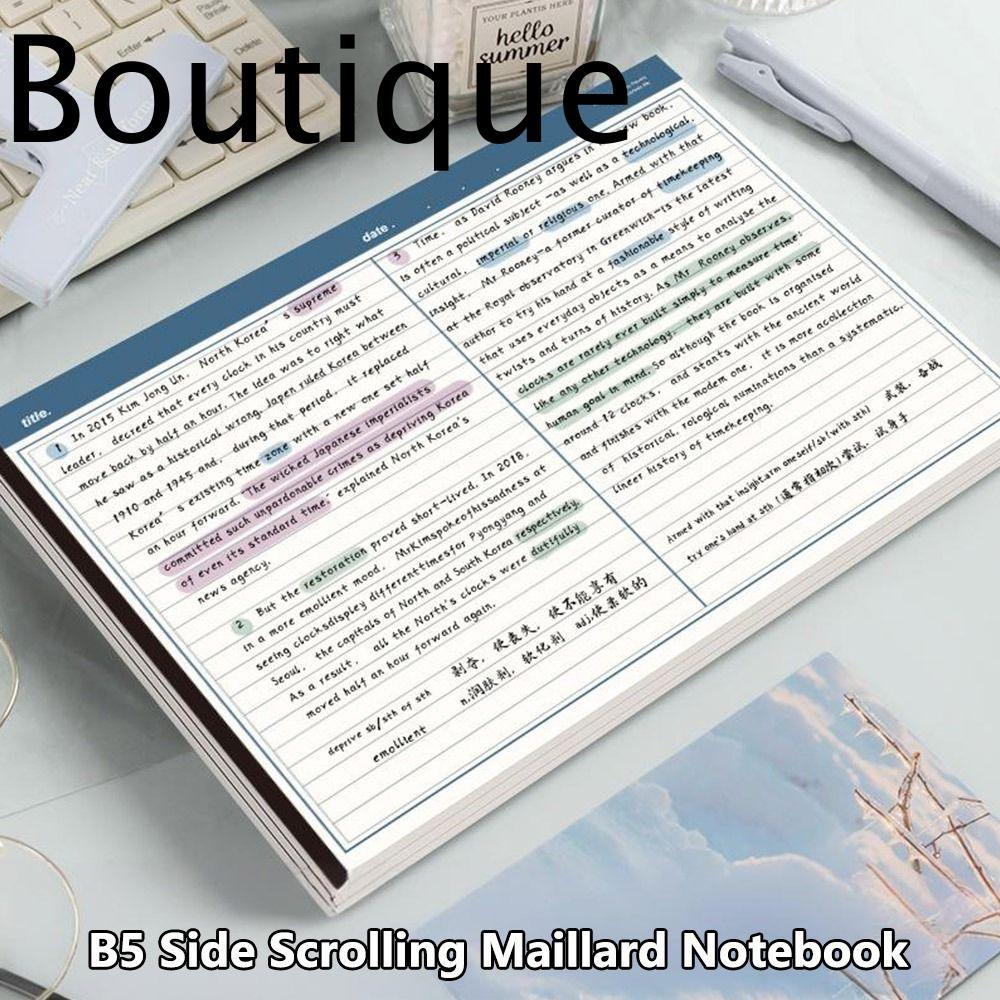 20 Tờ / Sách B5 Notebook, Notepad ngang B5, Giấy ghi nhớ viết đơn giản có thể xé được Học sinh