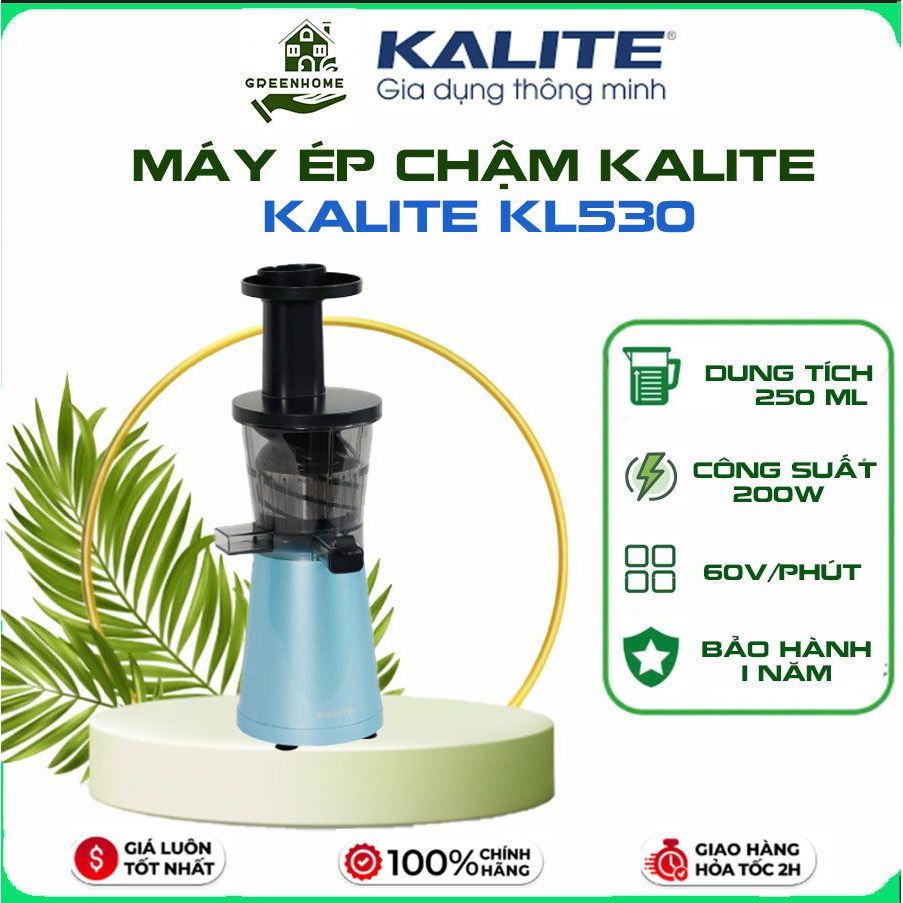 Máy ép chậm Kalite KL530, máy ép hoa quả công suất 200W, dung tích 250ml, nhỏ gọn, ép kiệt bã, chạy 
