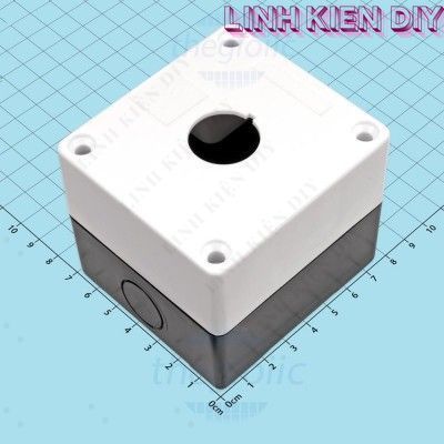 BX1-22 Hộp 1 Nút Nhấn Điều Khiển 22mm Màu Trắng Linh Kiện DIY