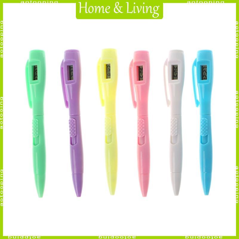 1Pcs Ballpoint Pen with Digital Clock Electronic Clock Pen Exam Pens Watch Pen