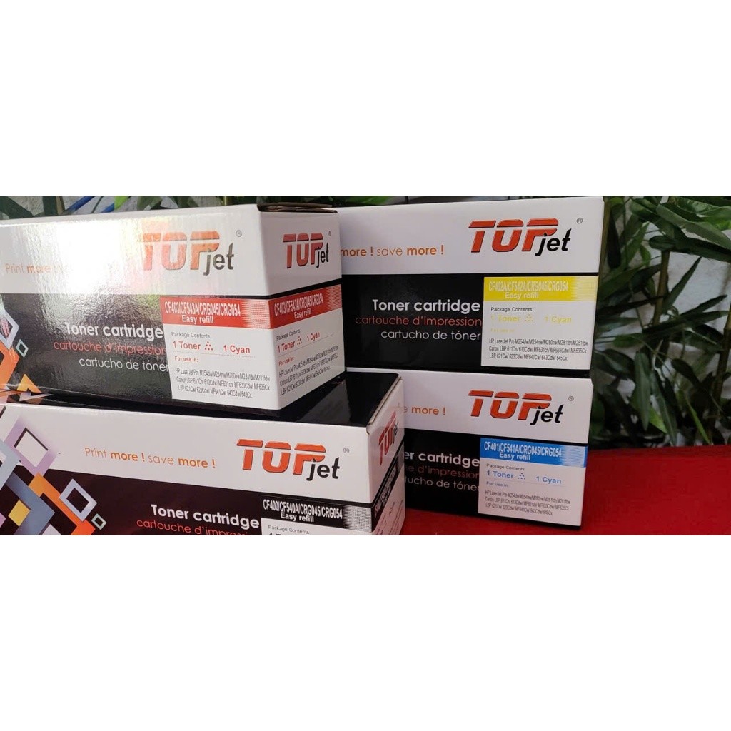 Hộp mựcTopjet chính hãng Hộp mực in màu hp CF540A/CF541A/CF542A/CF543A/CRG054/CRG045
