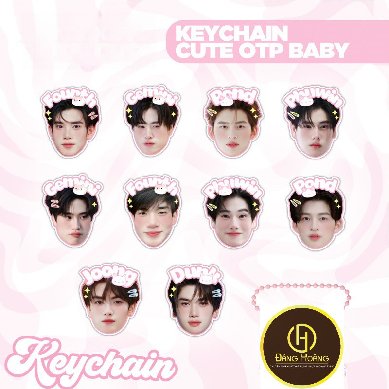 MÓC KHOÁ CUTE OTP - GEMINIFOURTH, PONDPHUWIN, JOONGDUNK - ĐH