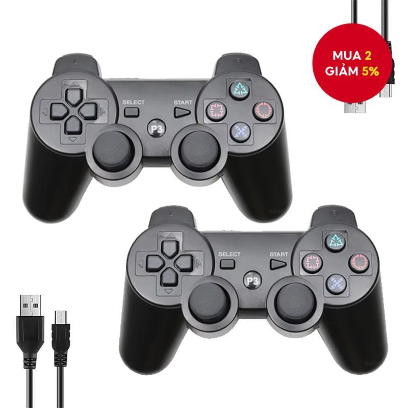 Bộ điều khiển không dây Bluetooth cho tay cầm chơi game PS3 với rung, phụ kiện chơi game PS3.