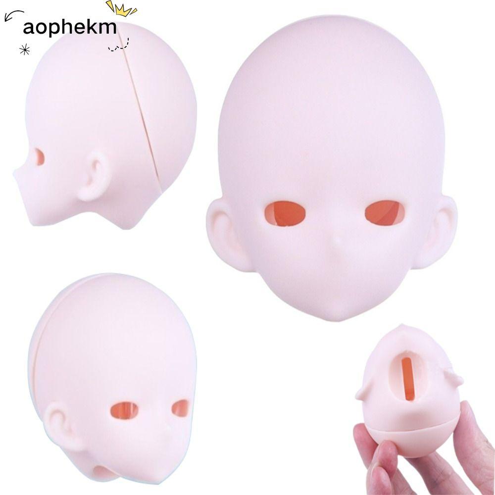 AOPHEKM 1 / 4 BJD Anime Headsculpt, PVC Openable Bjd Baby Head, Bjd Phụ kiện Anime-Style Da trắng Bj