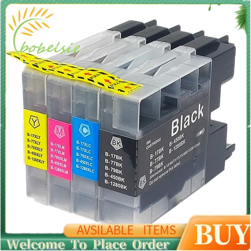 Hộp mực máy in Mực Chip Thích hợp cho LC1280 LC1240 LC71 LC73 LC75 LC400 LC12 (4 Gói)