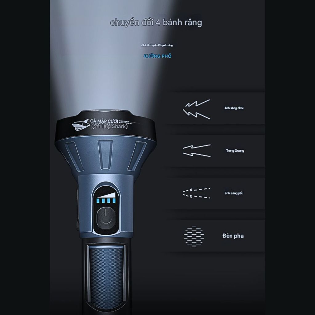 Đèn Pin Cầm Tay SMILING SHARK SD0511 LED COB siêu sáng