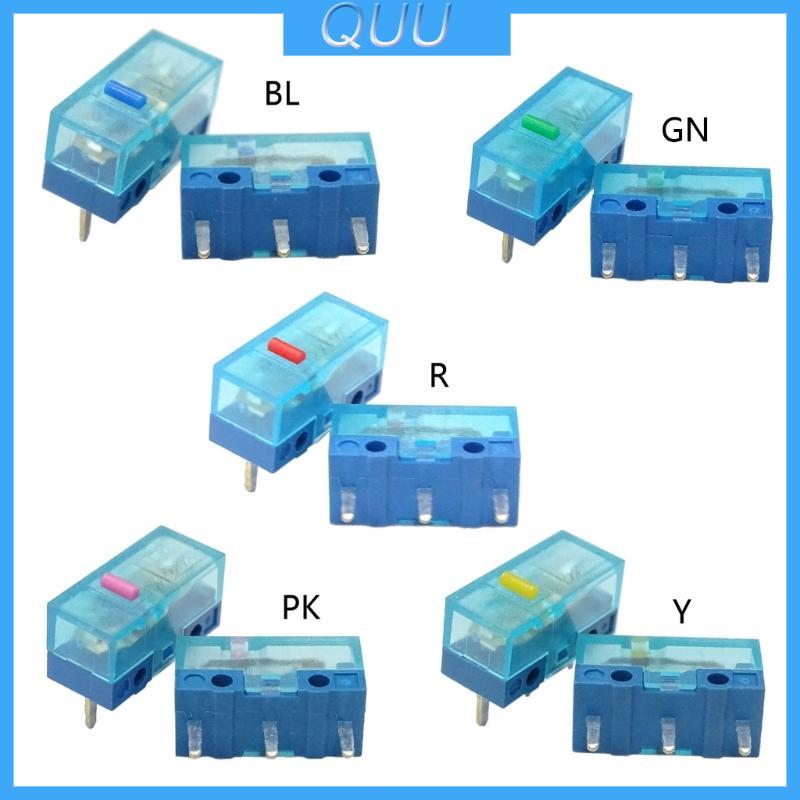 QUU Chính Hãng HUANO Chuột Micro Switch Blue Shell 70g 0 74N Micro Nút Cho Chuột Chơi Game 4PC 80 60