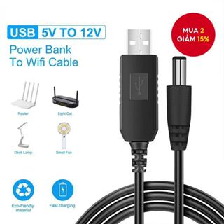 Cáp WIFI Powerbank DC 5V sang 9V hoặc 12V Boost Chuyển đổi USB sang DC3.5mm Cáp tăng tốc cho WIFI