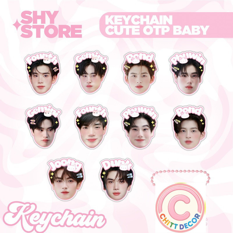 MÓC KHOÁ CUTE OTP - GEMINIFOURTH, PONDPHUWIN, JOONGDUNK | SHYSTORE-chit