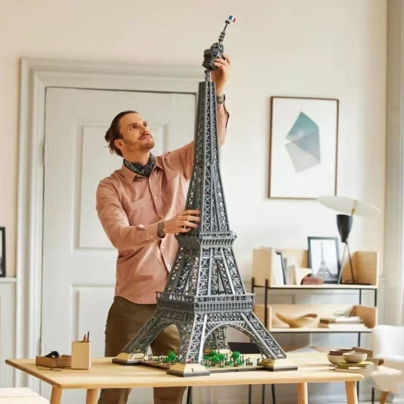 Tương thích với các viên LEGO, mô hình Tháp Eiffel Paris, đồ chơi lắp ráp có độ khó cao.