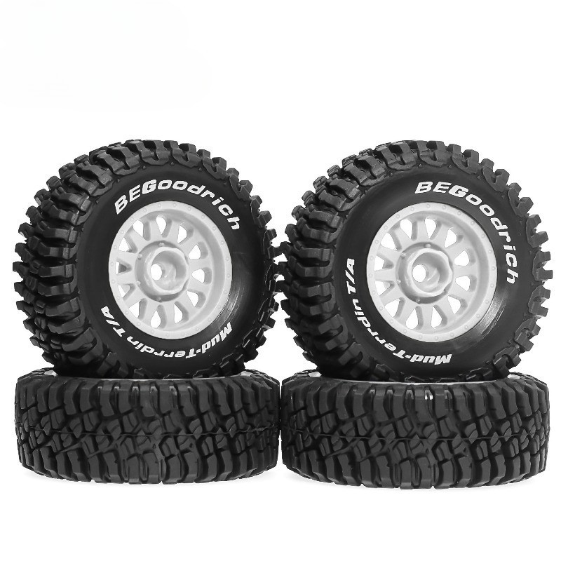 Bộ 4 Lốp & Vành Cao Su 70mm, Chạy Nâng Cấp Bánh Xe Cho Xe RC 1 / 14 MJX HYPER GO 14301 14302, 1 / 16