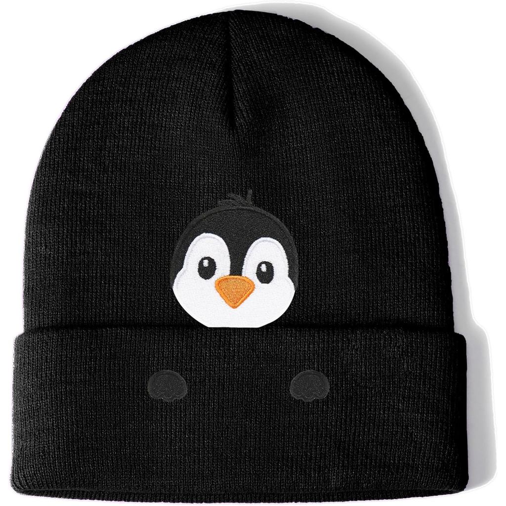 Penguin Gifts Embroidered Beanie Hat for Women Men Penguin Lovers Animal Birthday Christmas Stocking