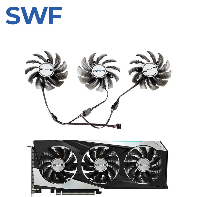T128010Quạt Làm Mát SU RTX 3060 Cho Gigabyte GTX 3060 3070 Ti RX 6500 6600 XT GAMING OC Quạt Làm Mát