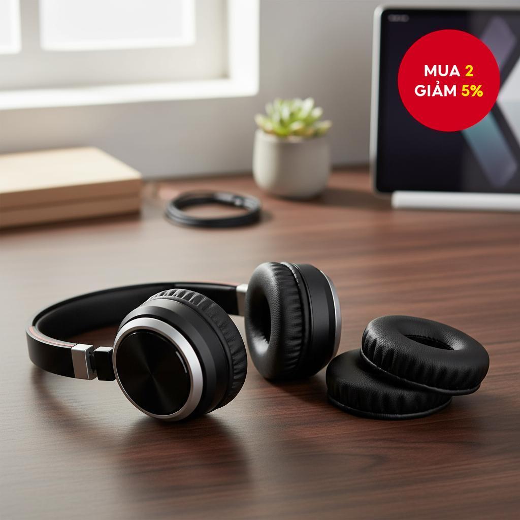 Miếng đệm tai thay thế bọc đệm mút cho tai nghe Jabra Evolve 20 30 40 65