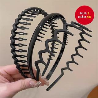  Băng đô răng đen Kẹp tóc chống trượt cho nam giới 