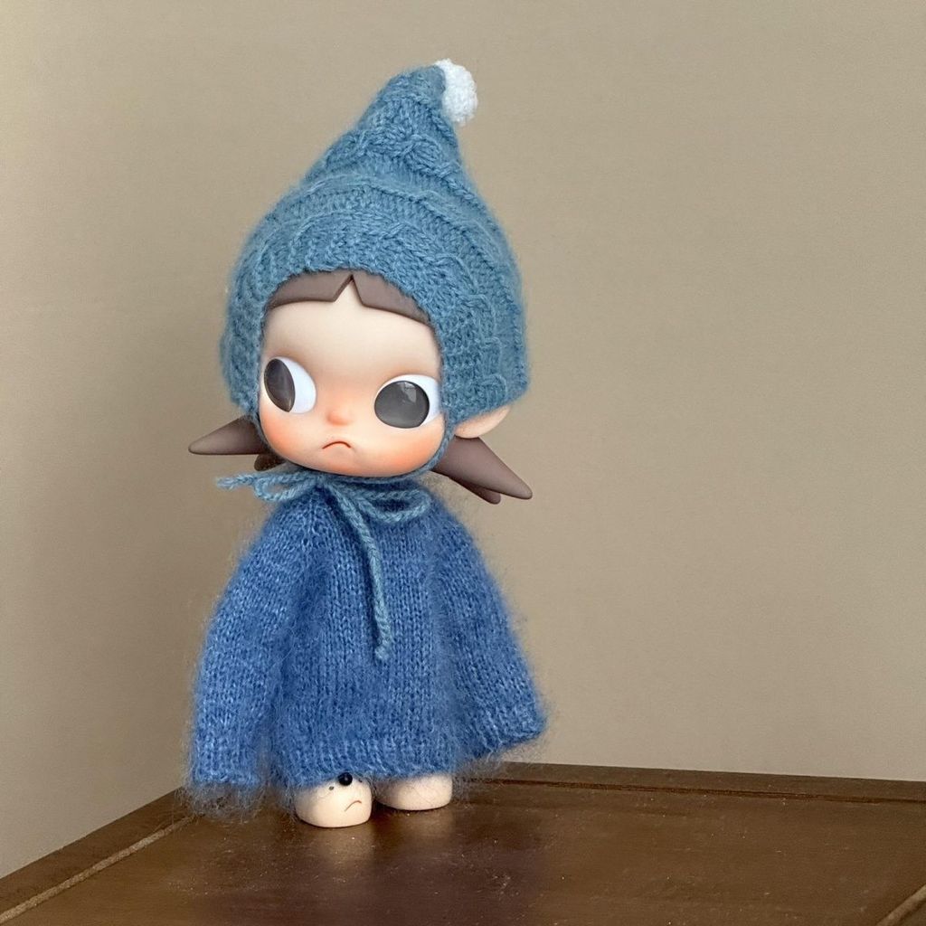 Áo len xanh Zsiga Doll Quần áo trẻ em Hướng về phía trước Bộ áo len Gazi Váy thay thế của chị