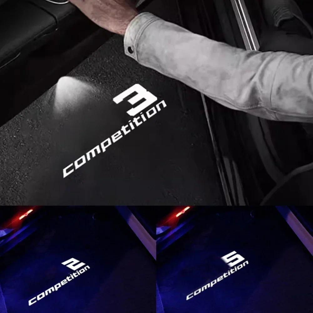 M5 M2 Bóng Cho Xe BMW Cửa Đèn BMW M5 Logo Ánh Sáng 2 Chiếc M4 M2 THẢM Ma Bóng Đèn Cho Xe BMW E82 F80