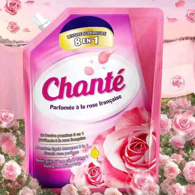 Nước Giặt Xả Chanté Hương Nước Hoa Hồng Pháp - Túi 3.05Kg