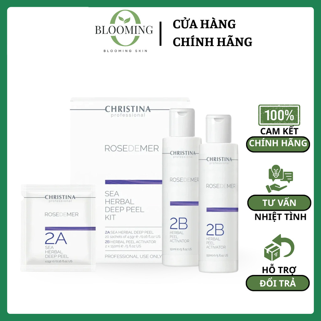 [CHÍNH HÃNG] Peel 2A-2B Christina Rosedemer giảm thâm và mụn mặt, body lưng mông