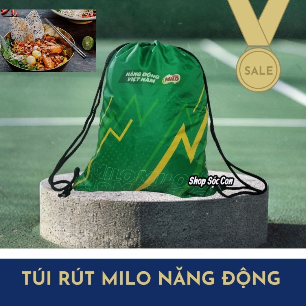 Túi rút Milo - Balo rút Milo 40*31cm (Hàng KM từ Sữa milo)