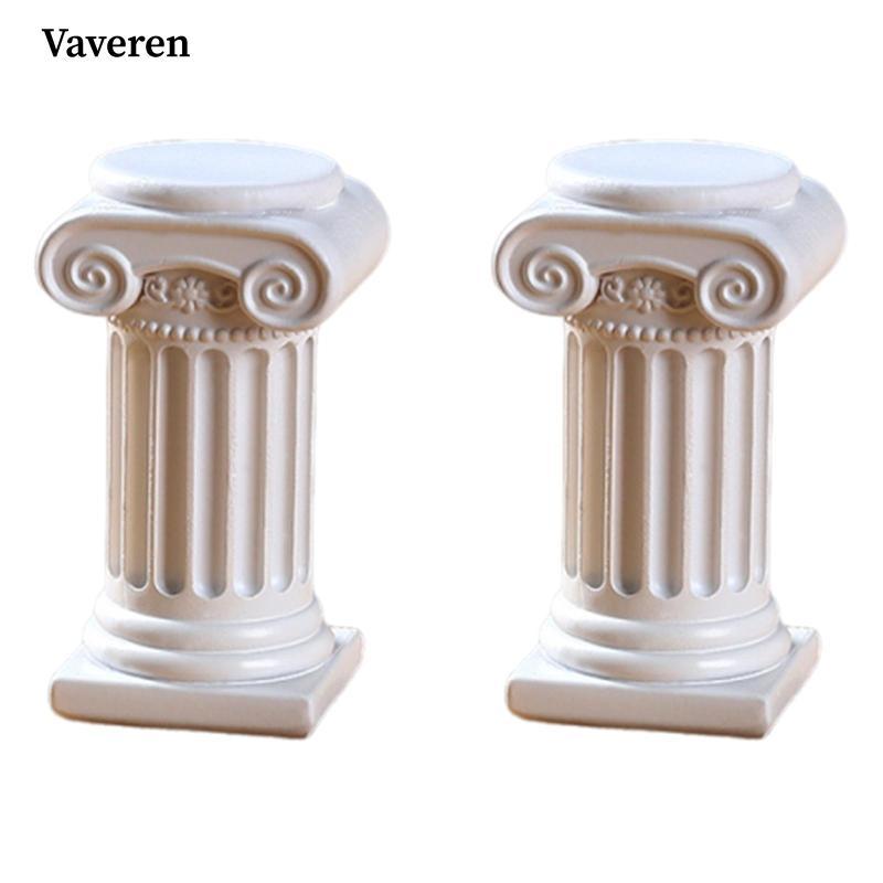 2 Miếng Cột La Mã Cột Hy Lạp Tượng Nhỏ Ảnh Chống Đỡ Nghệ Thuật Trang Trí Cổ Điển Cột La Mã Trụ Cột Đ