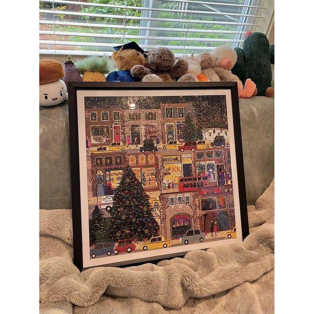 Tranh ghép hình giáng sinh 500 mảnh  Puzzle Noel lá vàng  Xếp hình 500pcs mùa đông ấm áp  Quà tặng g