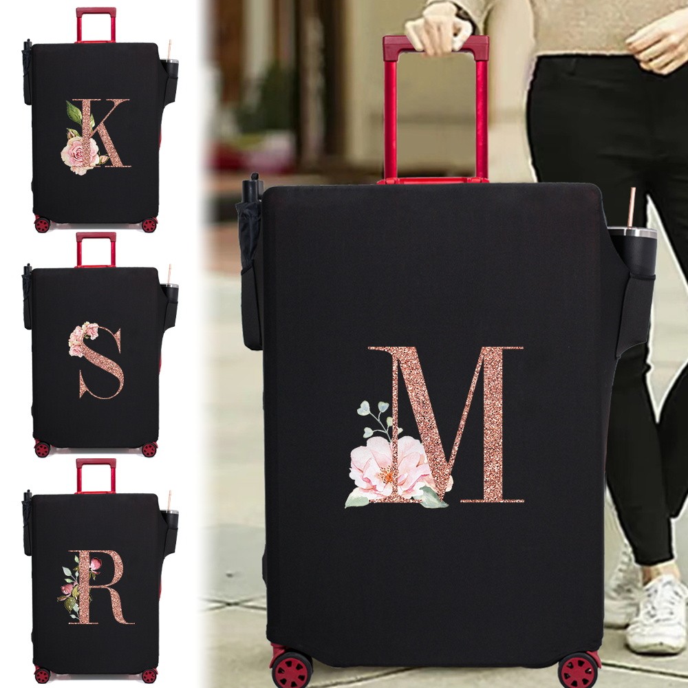 Travel Kit  Portable Trolley Baggage Travel Bag Dust s Anti Scratch Dust Proof Rose Gold Pattern