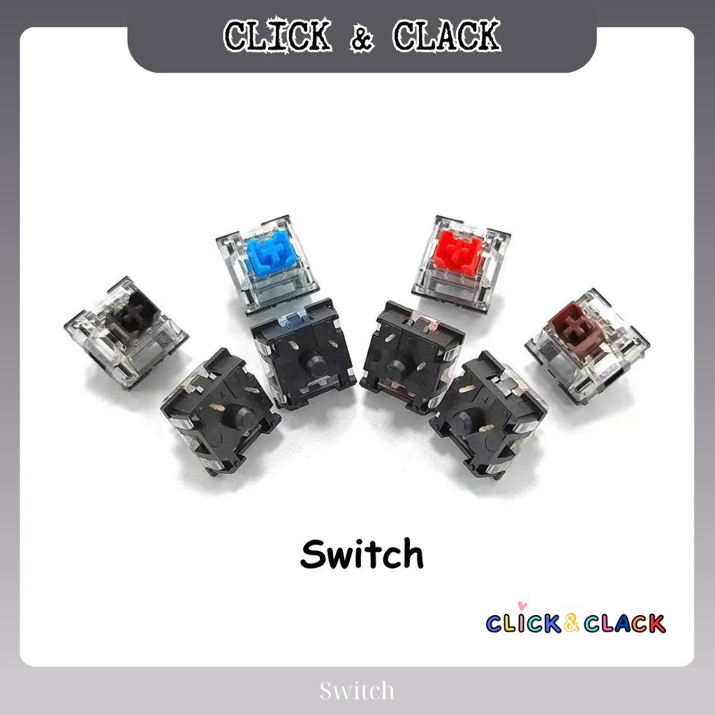 Combo 10 Switch Red Brown Blue Black  3 PIN Linear Tactile Clicky công tắc bàn phím Switch