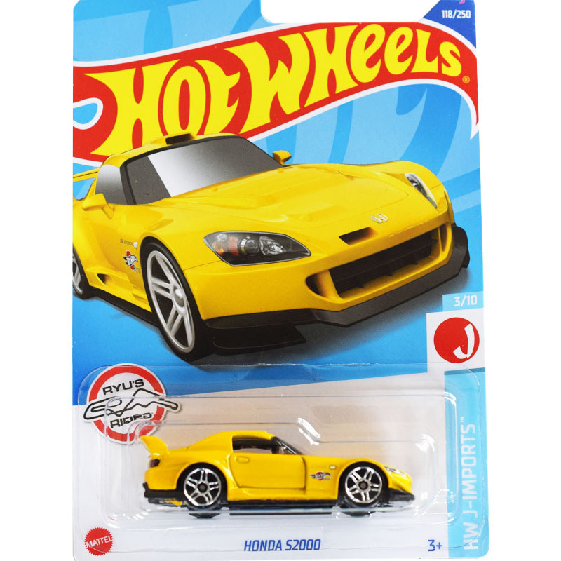 HotWheels HotWheels HONDA S2000 Xe thể thao sửa đổi màu vàng HONDA S2000 118 22E
