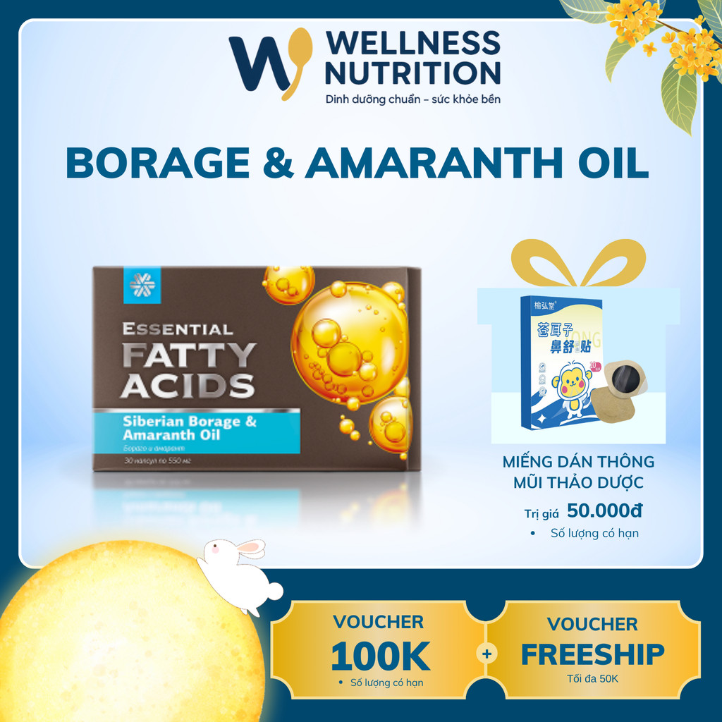 [ Hỗ trợ dị ứng ] Thực phẩm bảo vệ sức khỏe Essential Fatty Acids Siberian Borage & Amaranth Oil – 3