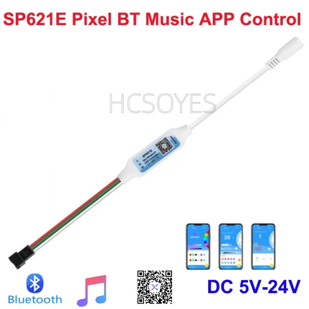 SP621E Mini Bluetooth RGB Bộ Điều Khiển Cho WS2811 WS2812 WS2813 Dải LED Điều Khiển Ánh Sáng 5-24V S