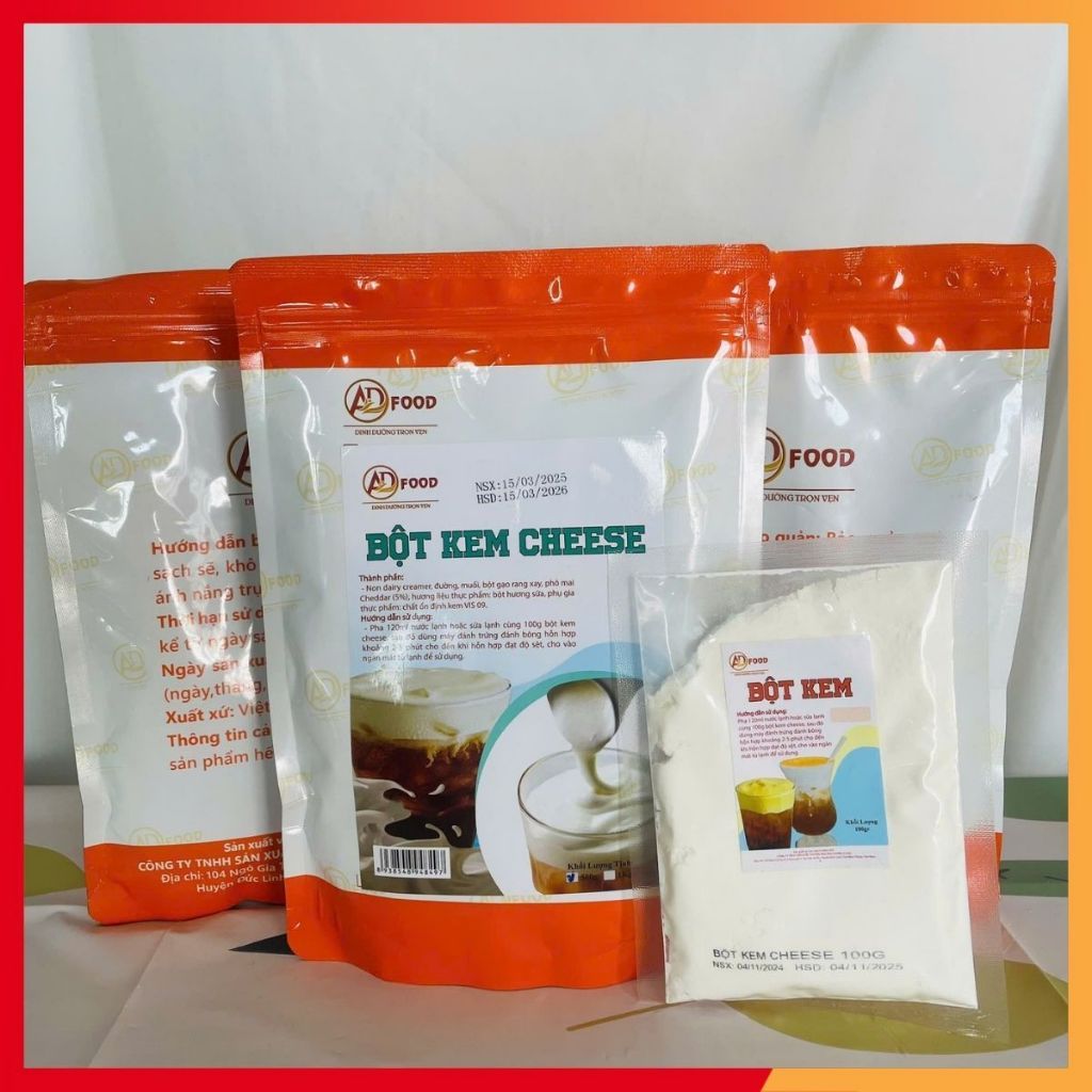 Bột Kem Cheese Nguyên Bản AD FOOD Gói 50G